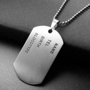 lasersko graviranje medicinske pločice, dog-tag
