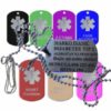 Medicinska pločica s lančićem ( medical ID dog tag )